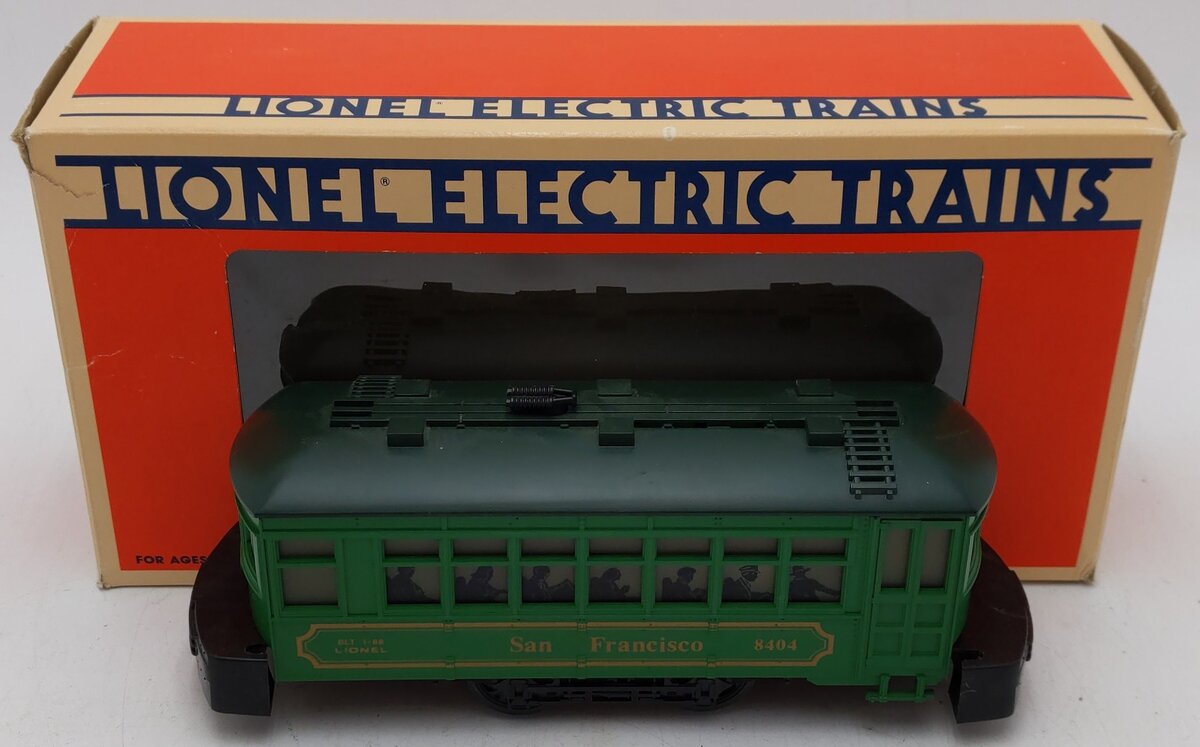 Lionel 6-18404 O Gauge San Francisco Green Trolley Car EX/Box