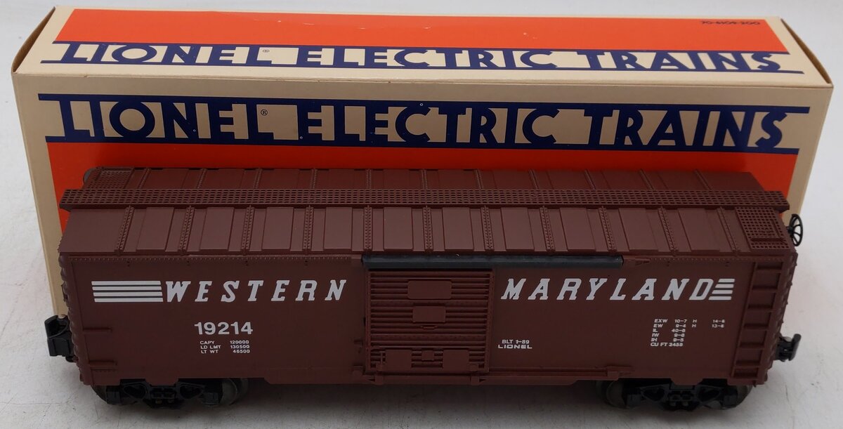 Lionel 6-19214 O Gauge Western Maryland Boxcar #19214 EX/Box