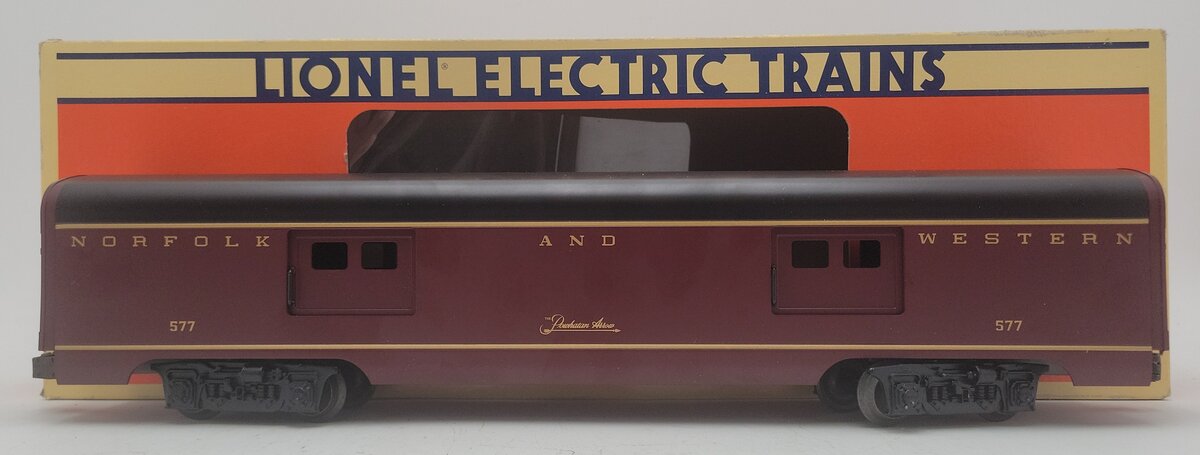 Lionel 6-19139 O Gauge Norfolk and Western Aluminum Baggage Car #577 EX/Box