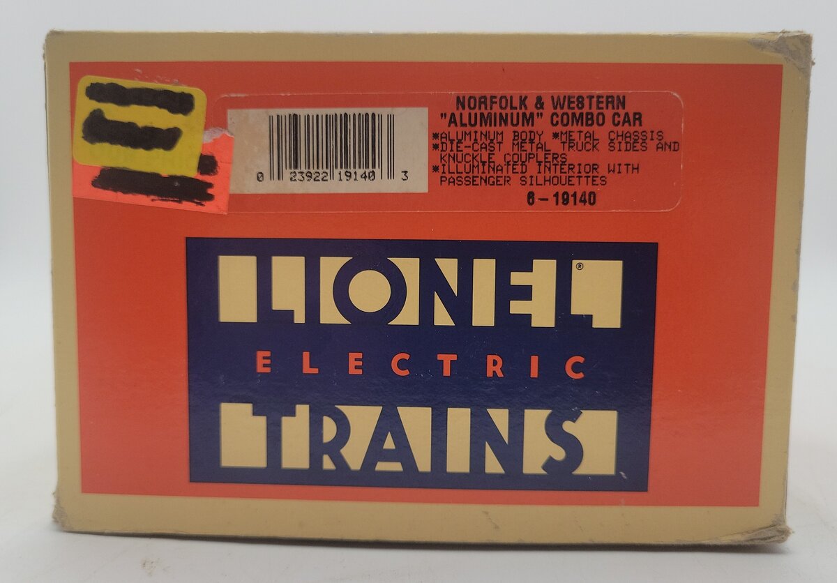 Lionel 6-19140 O Gauge Norfolk & Western Aluminum Combine Car #494 EX/Box