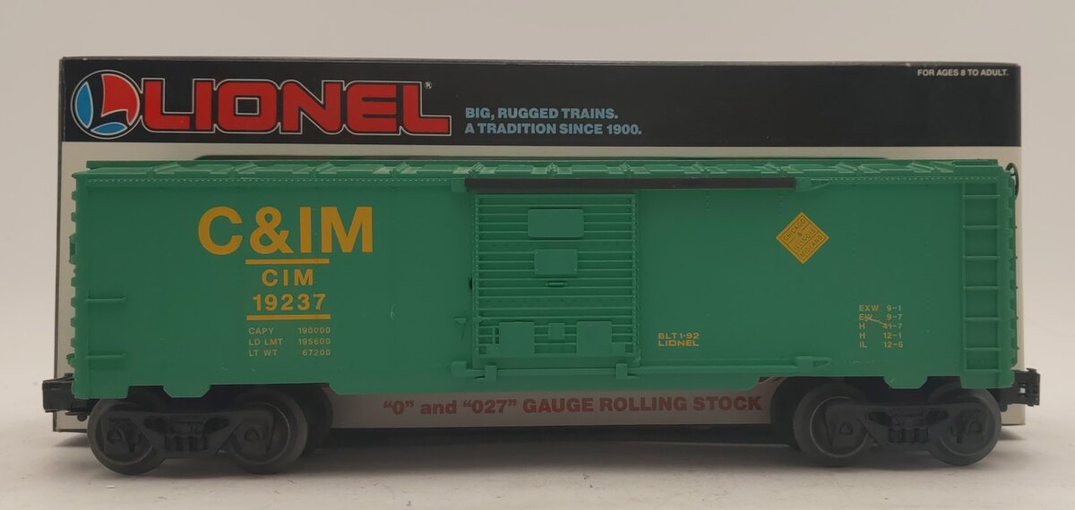 Lionel 6-19237 O Gauge Chicago & Illinois Midland Boxcar LN/Box