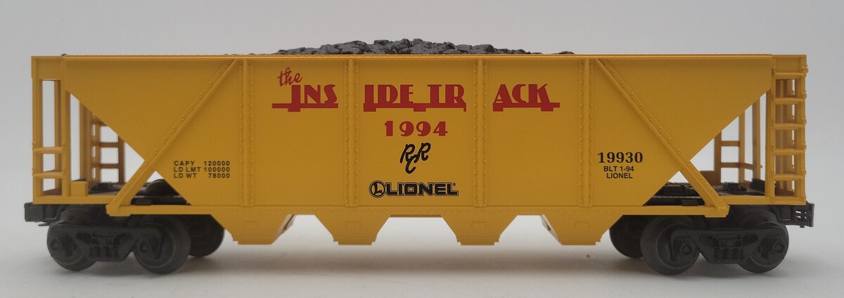 Lionel 6-19930 O Gauge Lionel Railroader Club 4-Bay Hopper with Load #19930 LN/Box