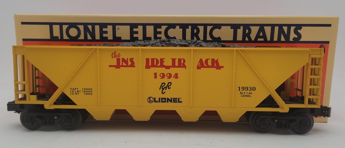 Lionel 6-19930 O Gauge Lionel Railroader Club 4-Bay Hopper with Load #19930 LN/Box