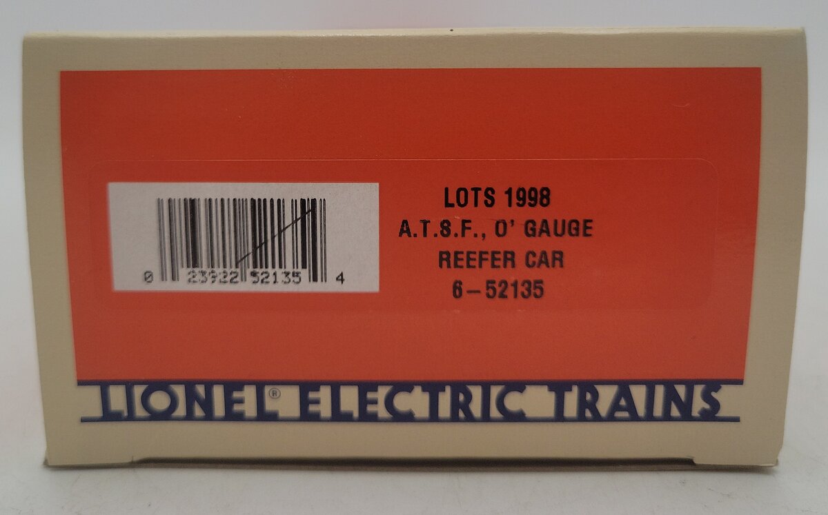 Lionel 6-52135 O Gauge LOTS 1998 ATSF Reefer #22739 LN/Box