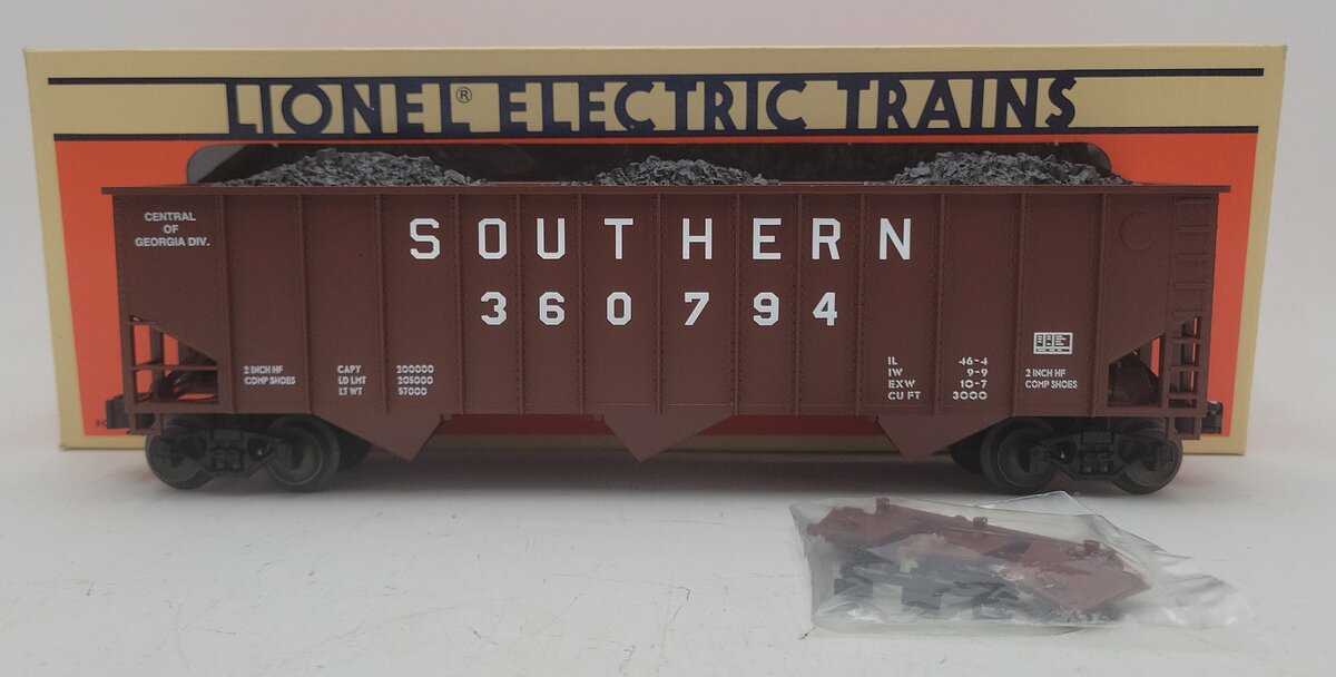 Lionel 6-52038 O Gauge LCCA Southern Hopper w/Coal Load #360794 LN/Box