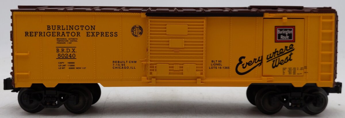 Lionel 6-52067 O Gauge LOTS-1995 Burlington Ice Operating Car #50240 EX/Box