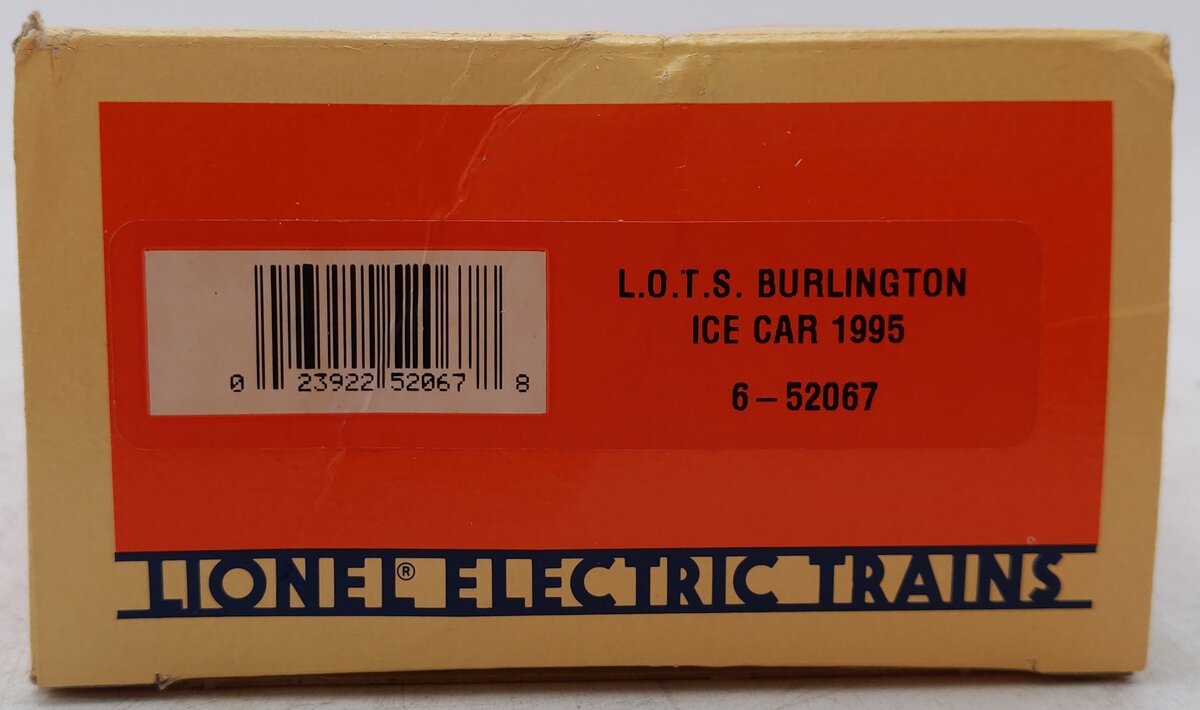 Lionel 6-52067 O Gauge LOTS-1995 Burlington Ice Operating Car #50240 EX/Box