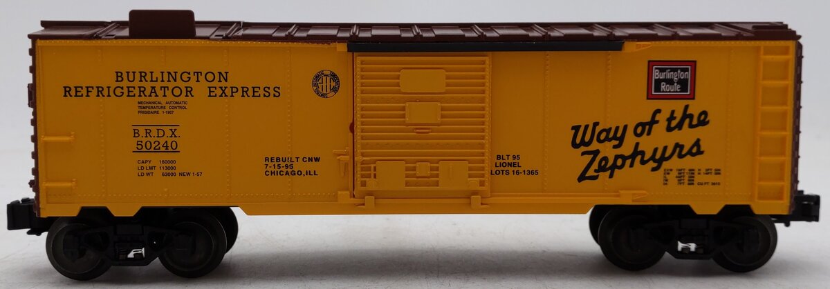 Lionel 6-52067 O Gauge LOTS-1995 Burlington Ice Operating Car #50240 EX/Box