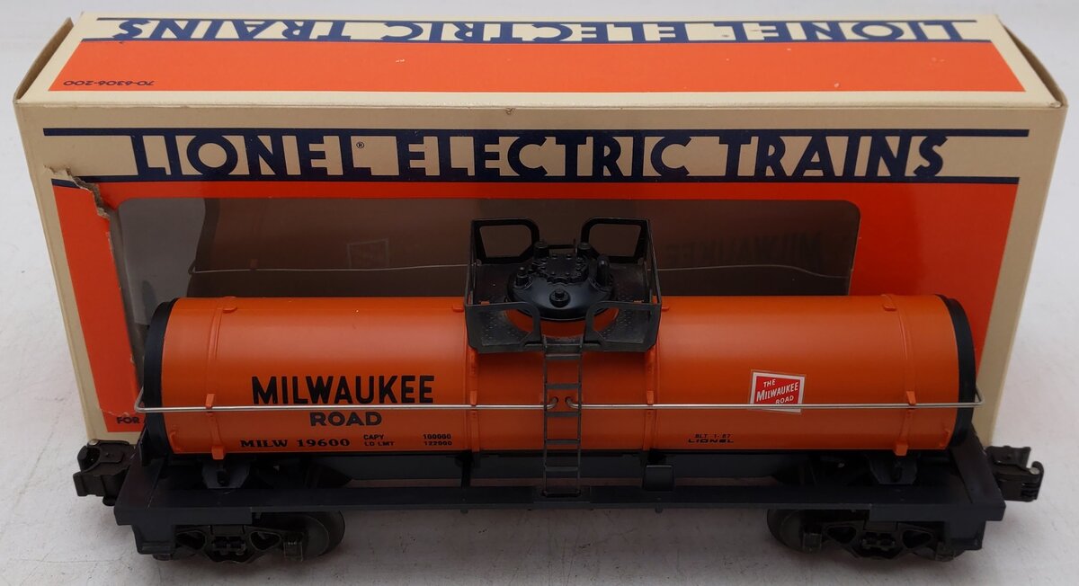 Lionel 6-19600 O Gauge Milwaukee Road Single Dome Tank Car #19600 EX/Box