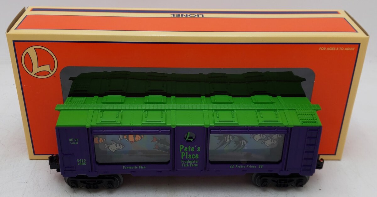 Lionel 6-19965 O Gauge LRRC Pete's Place Operating Aquarium Car #3435 VG/Box
