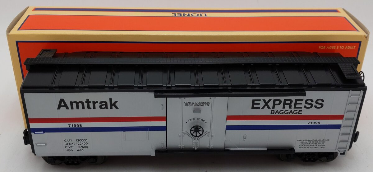 Lionel 6-71998 O Gauge Amtrak Express Baggage Box Car #71998 EX/Box