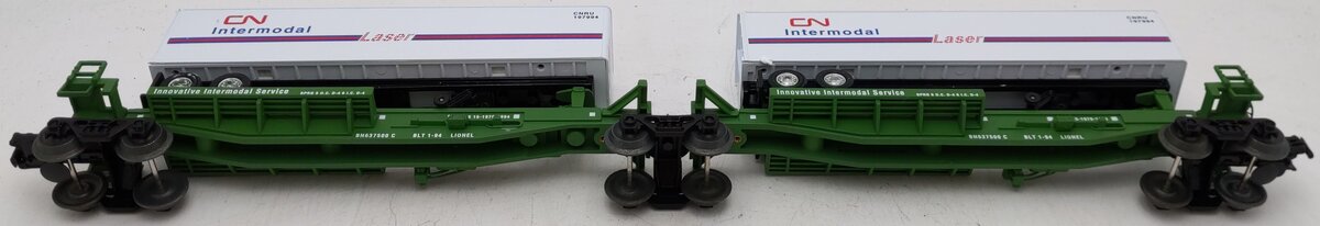 Lionel 6-52042 Burlington Northern TTUX Flatcars with Trailers EX/Box