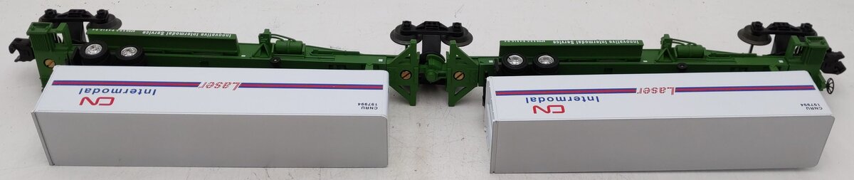 Lionel 6-52042 Burlington Northern TTUX Flatcars with Trailers EX/Box