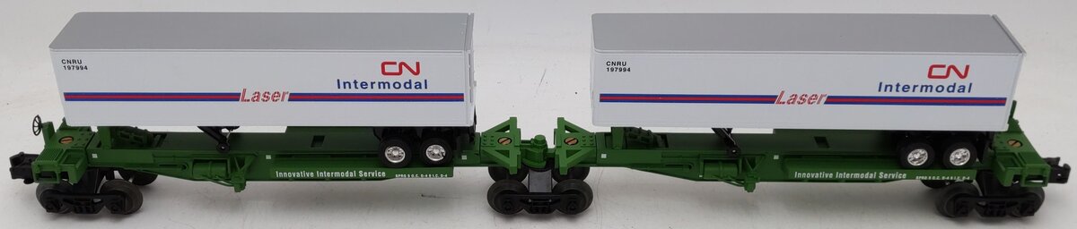 Lionel 6-52042 Burlington Northern TTUX Flatcars with Trailers EX/Box