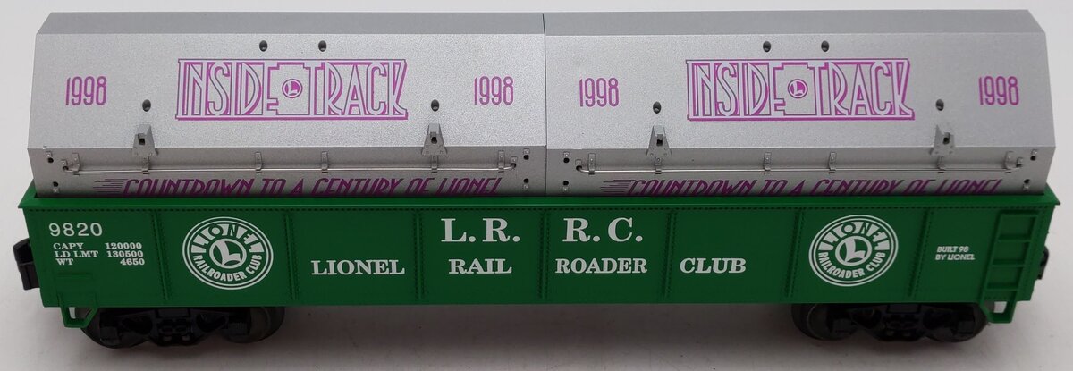 Lionel 6-19966 O Gauge LRRC "Countdown To A Century" Gondola #9820 EX/Box