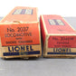 Lionel 2037 Vintage O 2-6-4 Die-Cast Steam Locomotive w/ 2046W Tender VG/Box