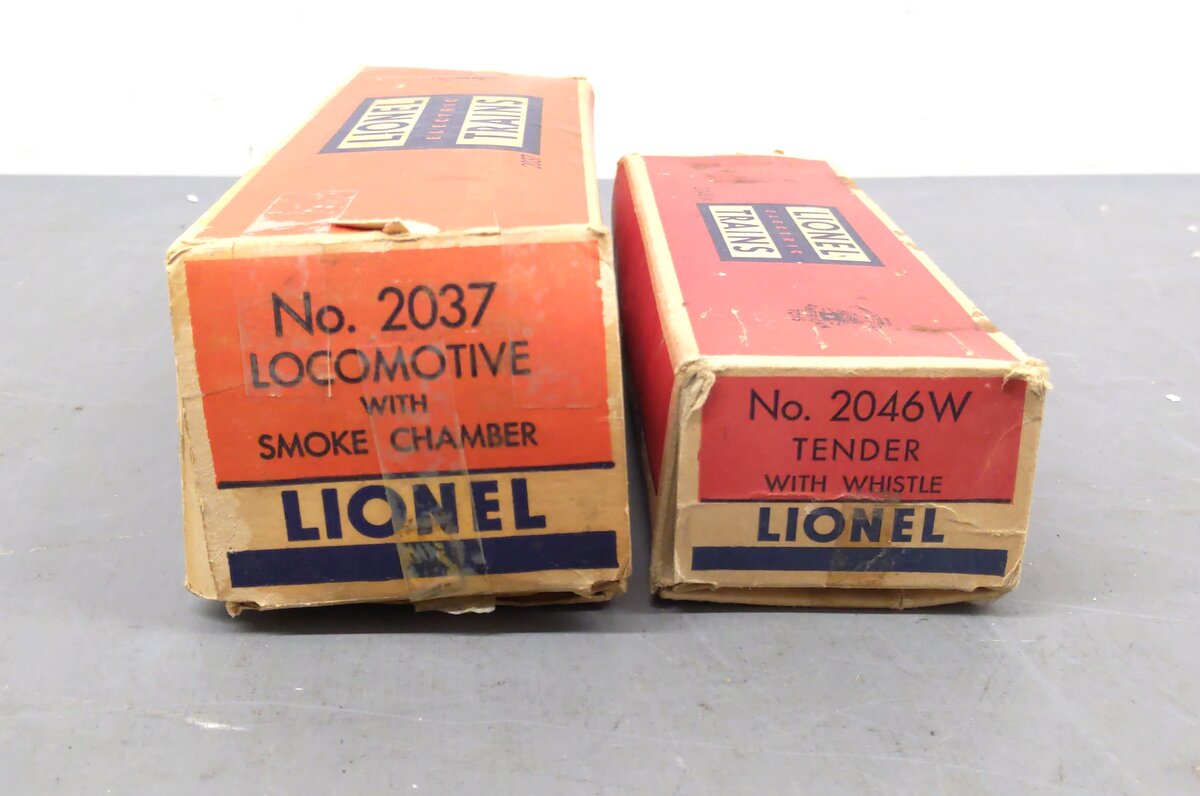 Lionel 2037 Vintage O 2-6-4 Die-Cast Steam Locomotive w/ 2046W Tender VG/Box