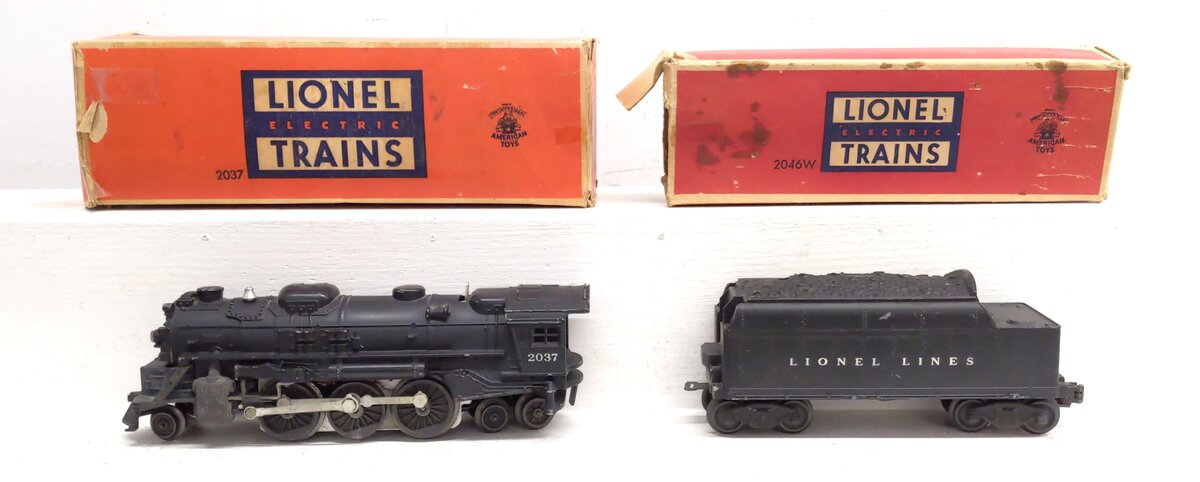 Lionel 2037 Vintage O 2-6-4 Die-Cast Steam Locomotive w/ 2046W Tender VG/Box