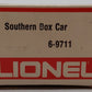 Lionel 6-9711 O Gauge Southern Boxcar #9711 EX/Box
