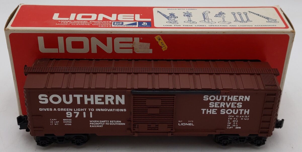 Lionel 6-9711 O Gauge Southern Boxcar #9711 EX/Box