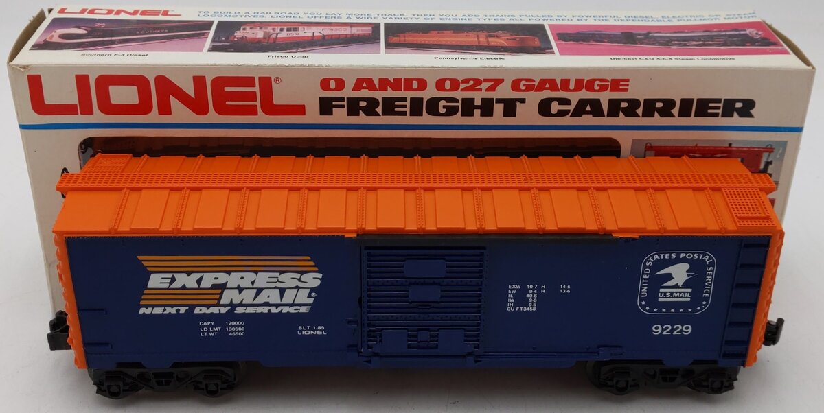 Lionel 6-9229 O Gauge Operating USPS Express Mail Boxcar EX/Box