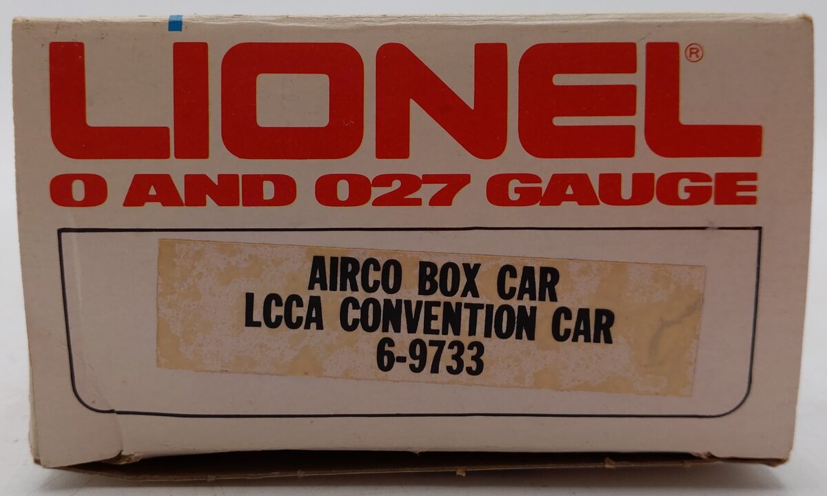Lionel 6-9733 O Gauge Airco LCCA Boxcar with Tank EX/Box