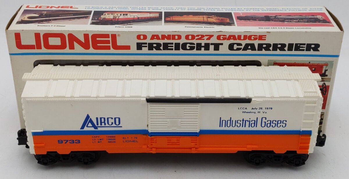 Lionel 6-9733 O Gauge Airco LCCA Boxcar with Tank EX/Box
