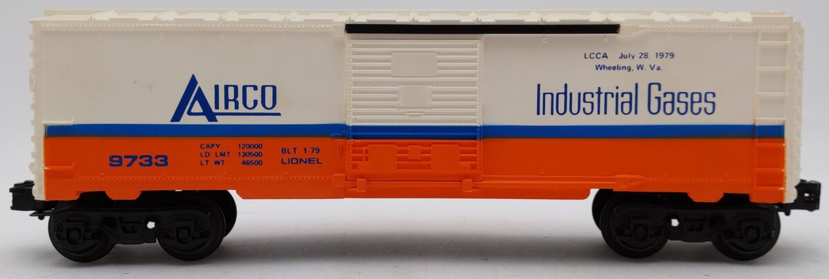 Lionel 6-9733 O Gauge Airco LCCA Boxcar with Tank EX/Box