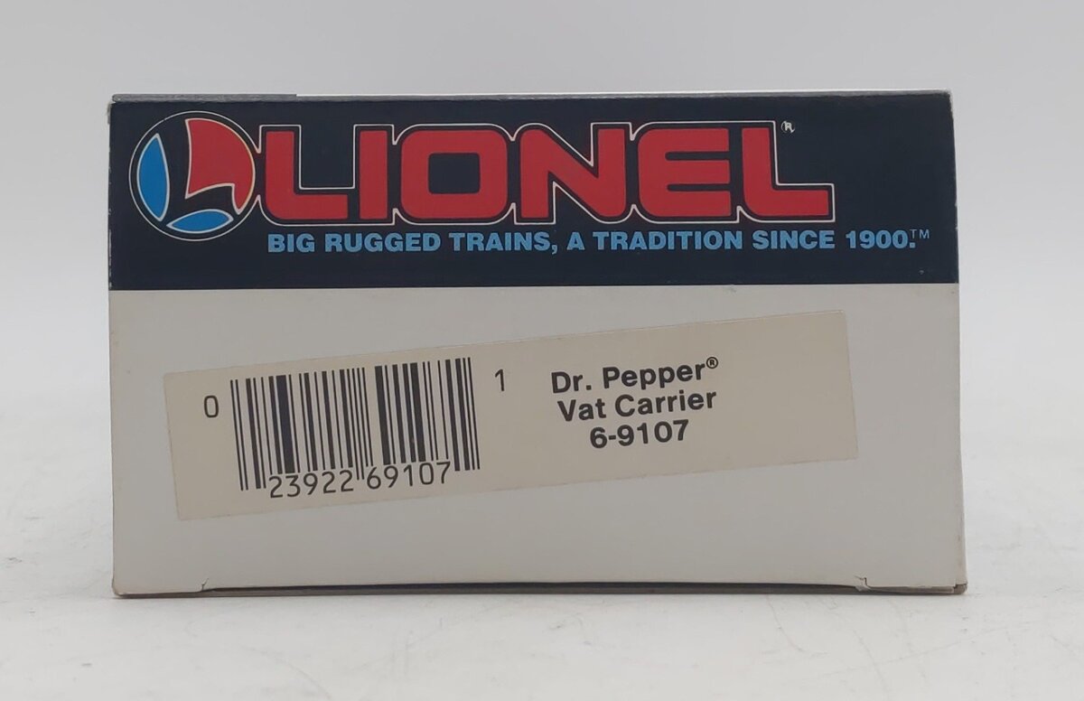 Lionel 6-9107 O Gauge Dr. Pepper Vat Carrier #9107 LN/Box
