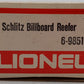 Lionel 6-9851 O Gauge Schlitz Billboard Reefer Car #9851 EX/Box