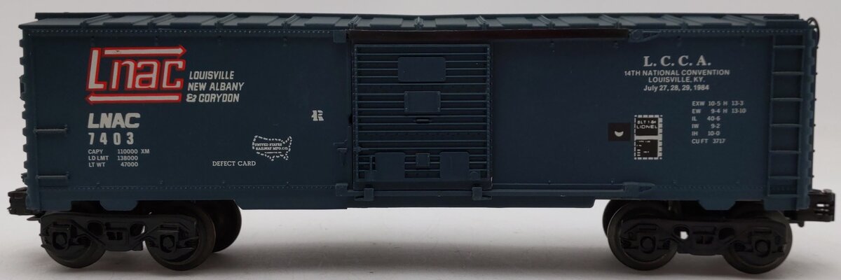 Lionel 6-7403 O Gauge L.C.C.A 1984 LNAC Boxcar EX/Box