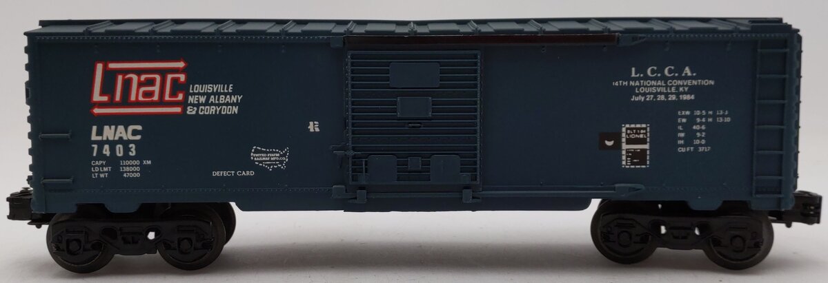 Lionel 6-7403 O Gauge L.C.C.A 1984 LNAC Boxcar EX/Box