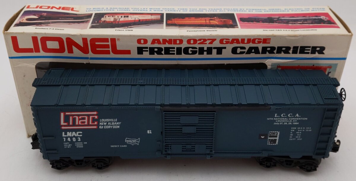 Lionel 6-7403 O Gauge L.C.C.A 1984 LNAC Boxcar EX/Box