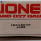 Lionel 6-7403 O Gauge L.C.C.A 1984 LNAC Boxcar EX/Box