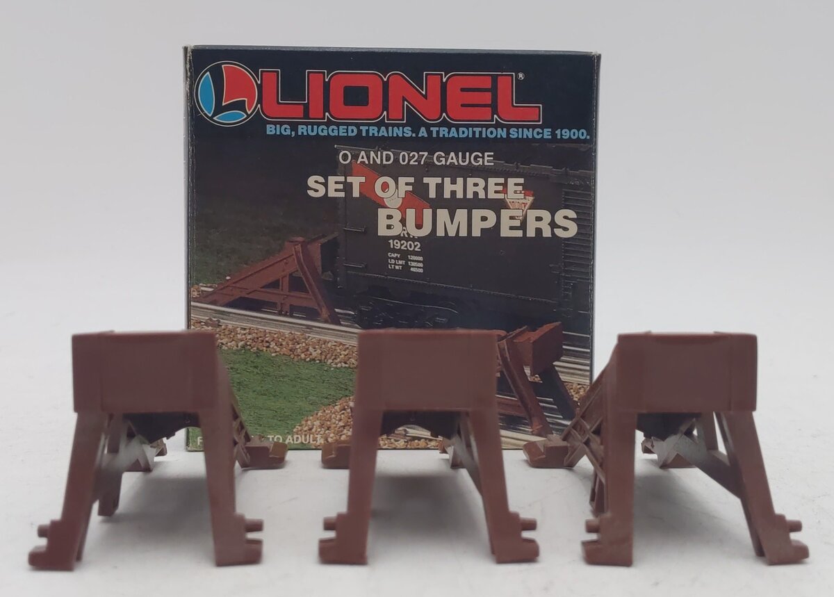 Lionel 6-12717 O and 027 Gauge Authentic Track Bumpers (Set of 3) LN/Box
