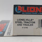 Lionel 6-12786 O Gauge 1:48 Red Lionelville Steel Tractor Trailer VG/Box