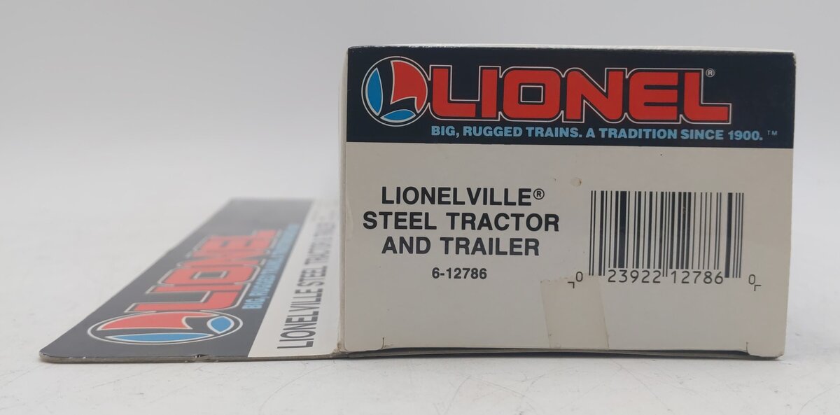Lionel 6-12786 O Gauge 1:48 Red Lionelville Steel Tractor Trailer VG/Box
