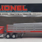 Lionel 6-12786 O Gauge 1:48 Red Lionelville Steel Tractor Trailer VG/Box