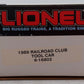 Lionel 6-16802 O Gauge Lionel Railroader Club Tool Car #16802 EX/Box