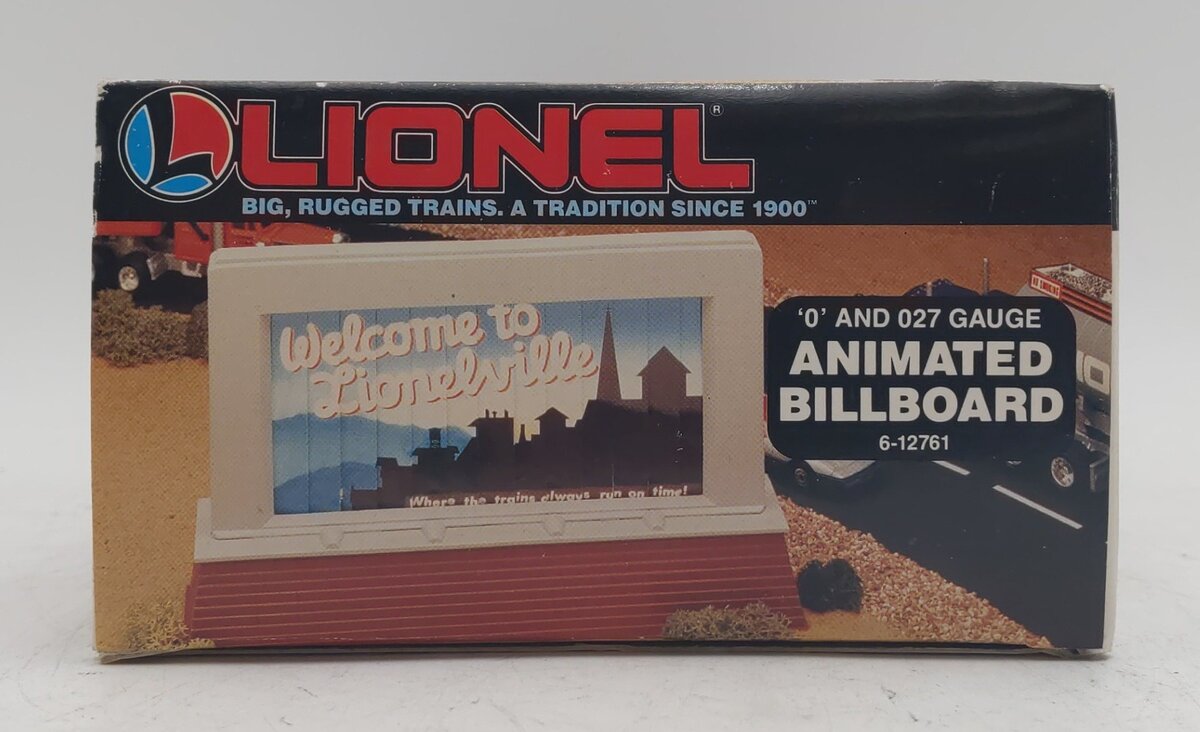 Lionel 6-12761 O/O27 Scale Lionelville Animated Billboard One Piece LN/Box