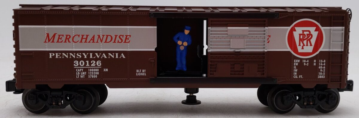 Lionel 6-52281 O Gauge LOTS 2003 PRR Merchandise Service Operating Boxcar #30126 EX/Box