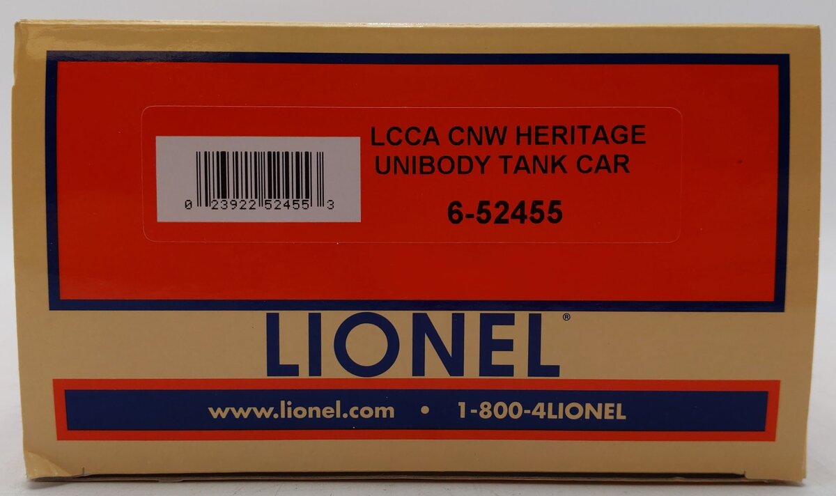 Lionel 6-52455 O Gauge LCCA CNW Heritage Unibody Tank Car #52445 EX/Box