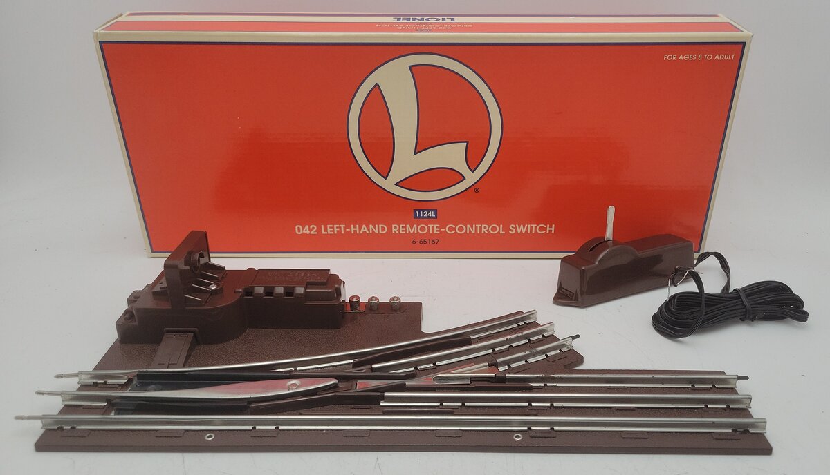 Lionel 6-65167 O27 42" Left Hand Remote Control Switch Turnout EX/Box