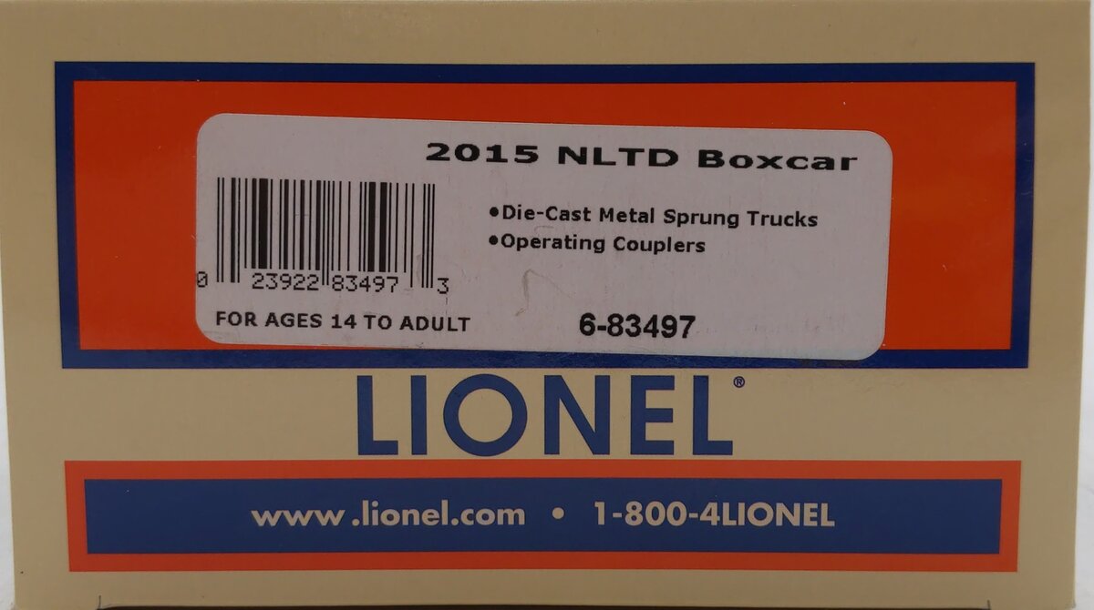 Lionel 6-83497 O 2015 National Train Day Boxcar LN/Box