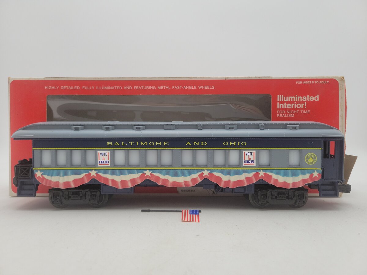 Lionel 6-9529 O Baltimore & Ohio Eisenhower Campaign Observation Car EX/Box