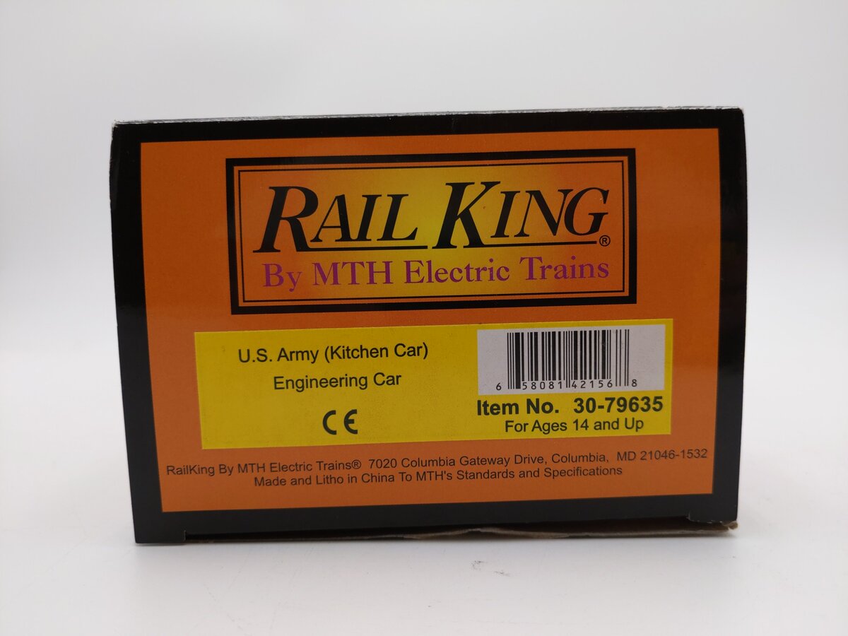 MTH 30-79635 O Gauge U.S. Army Kitchen Car #8766 LN/Box