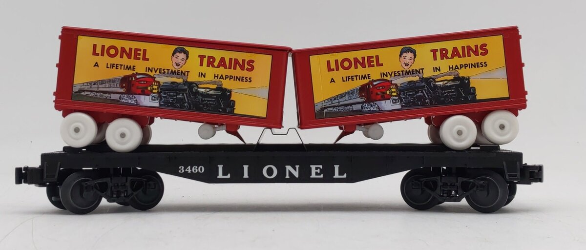 Lionel 6-29460 O Gauge Archive Collection Flatcar w/Trailers #3460 NIB