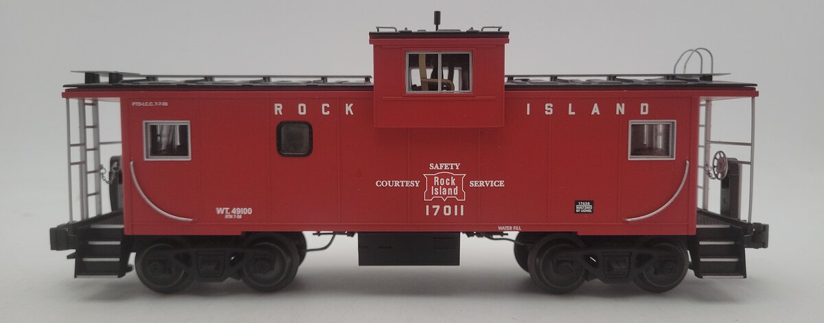 Lionel 6-17638 O Gauge Rock Island Extended Vision Lighted Caboose #17011 EX/Box