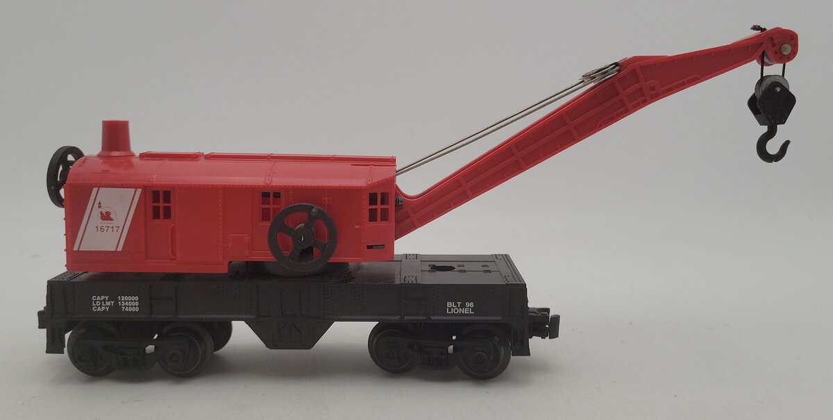 Lionel 6-16717 O Gauge Jersey Central Four Wheel Crane Car VG/Box