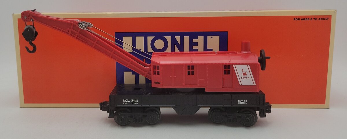 Lionel 6-16717 O Gauge Jersey Central Four Wheel Crane Car VG/Box